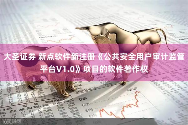 大圣证券 新点软件新注册《公共安全用户审计监管平台V1.0》项目的软件著作权