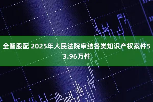 全智股配 2025年人民法院审结各类知识产权案件53.96万件